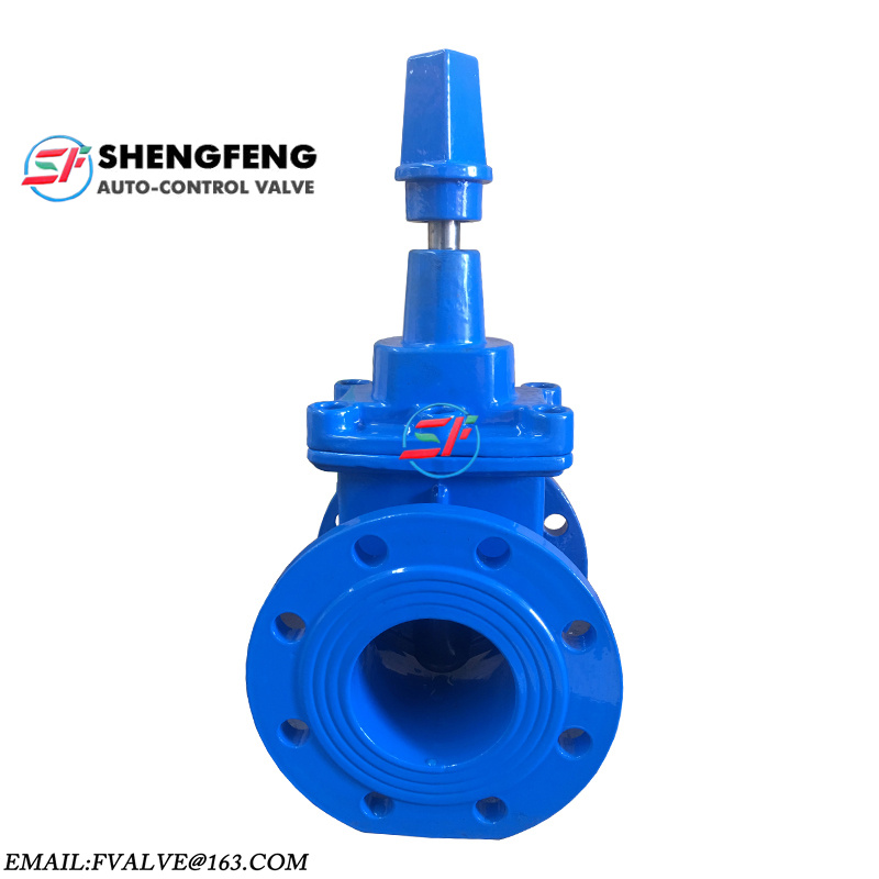 Shengfeng brand DIN 3202 F4 resilient seat gate valve DN100 PN16