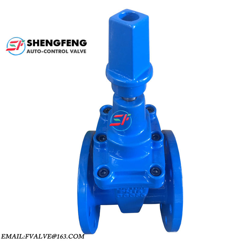 Shengfeng brand DIN 3202 F4 resilient seat gate valve DN100 PN16