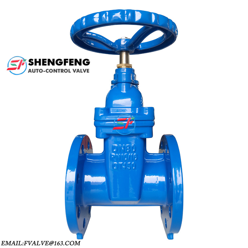 PN10 Z45X10 Cast Iron BS5163 Rubber Wedge NonRising Stem Gate Valve