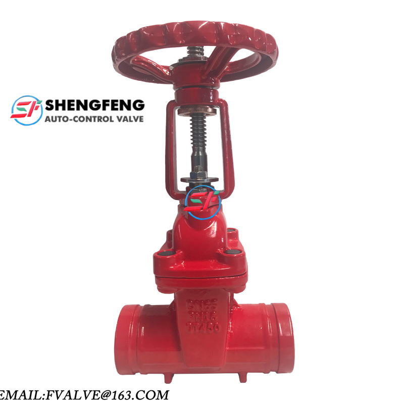 cast iron rising stem Resilient Seated Grooved End Gate Valve