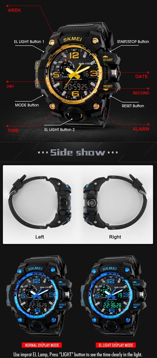 1155 wholesale skmei sport watches men wrist cheap