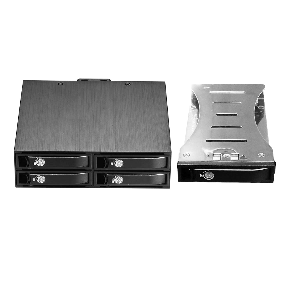 25in Four Bay aluminum drive case SATA internal hdd mobile rack for backplane enclosure