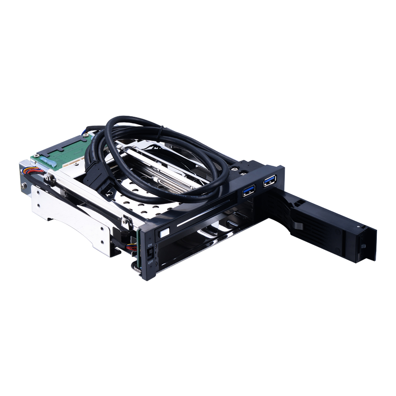 Unestech 2535in DualBay SATA USB30 hot swap Hdd mobile rack fror optical bay