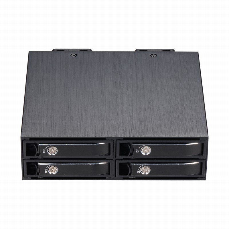 Unestech 25in 4Bay SATA Hot swap mini SAS Interface HDD SSD Mobile Rack with lock design