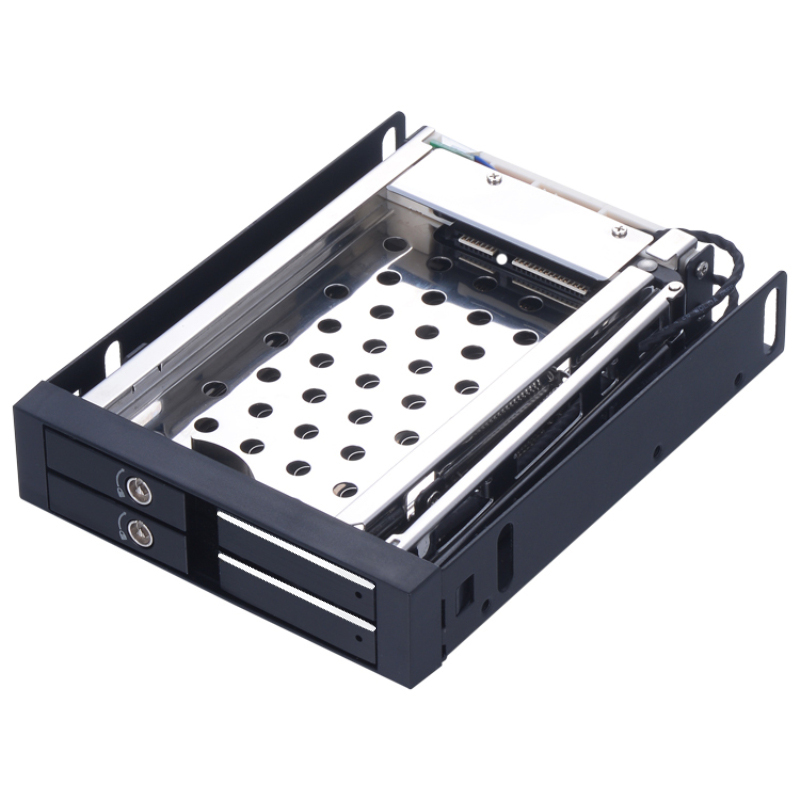 Unestech 25in Aluminum Taryless SATA Hot Swap SSD HDD Mobile Rack with Lock design