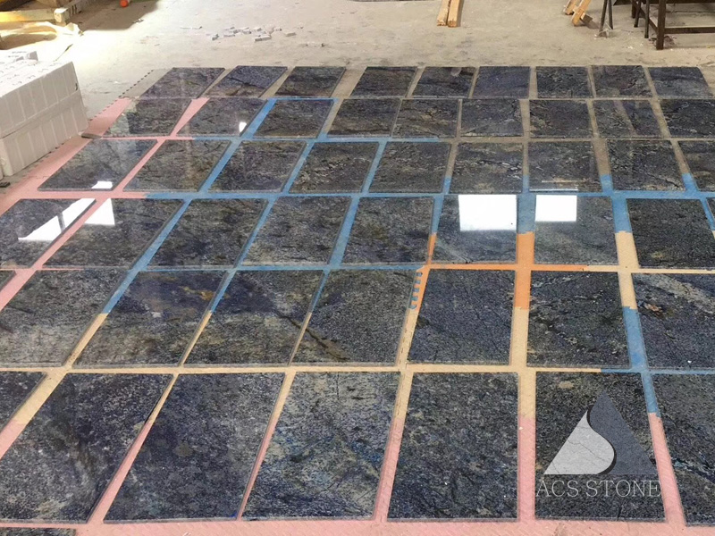 Blue granite tile gemstone floor tile