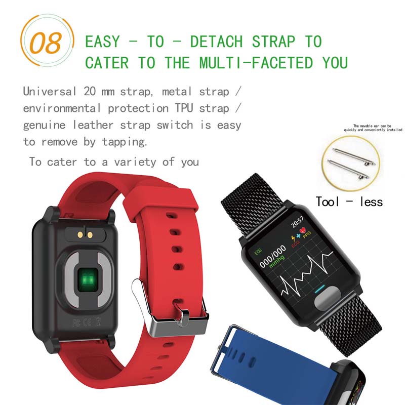 TOP Waterproof Smart Bracelet Watch Accurate Heart rate Blood Pressure Monitor For Healthy Life