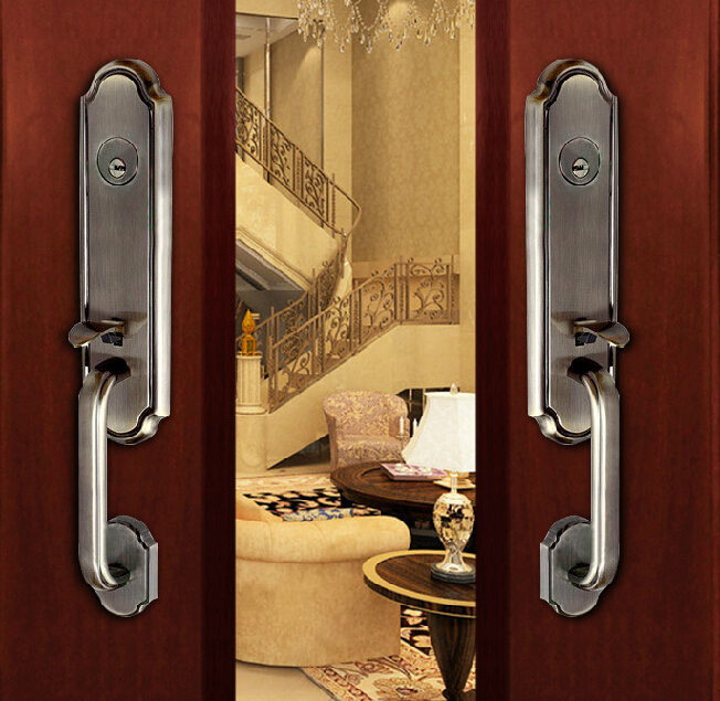 Solid Brass mortise entry door handle Lock W06