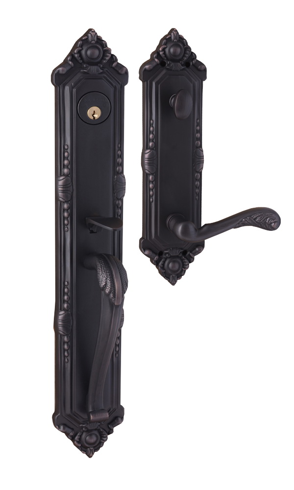 Solid Brass tubular entry door handle door Lock F08 Solid Brass tubular entry door handle door Lock F08