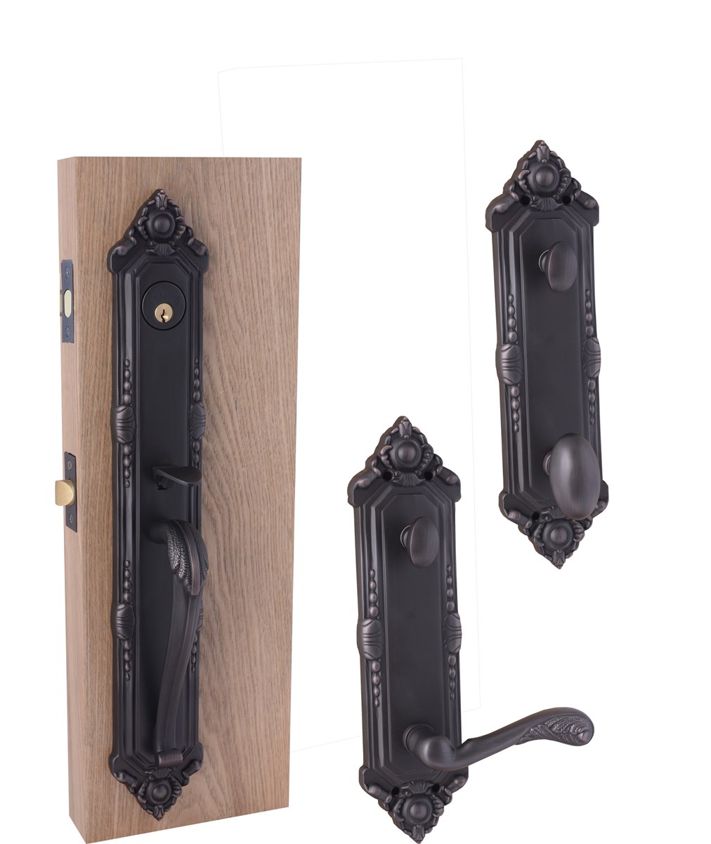 Solid Brass tubular entry door handle door Lock F08 Solid Brass tubular entry door handle door Lock F08