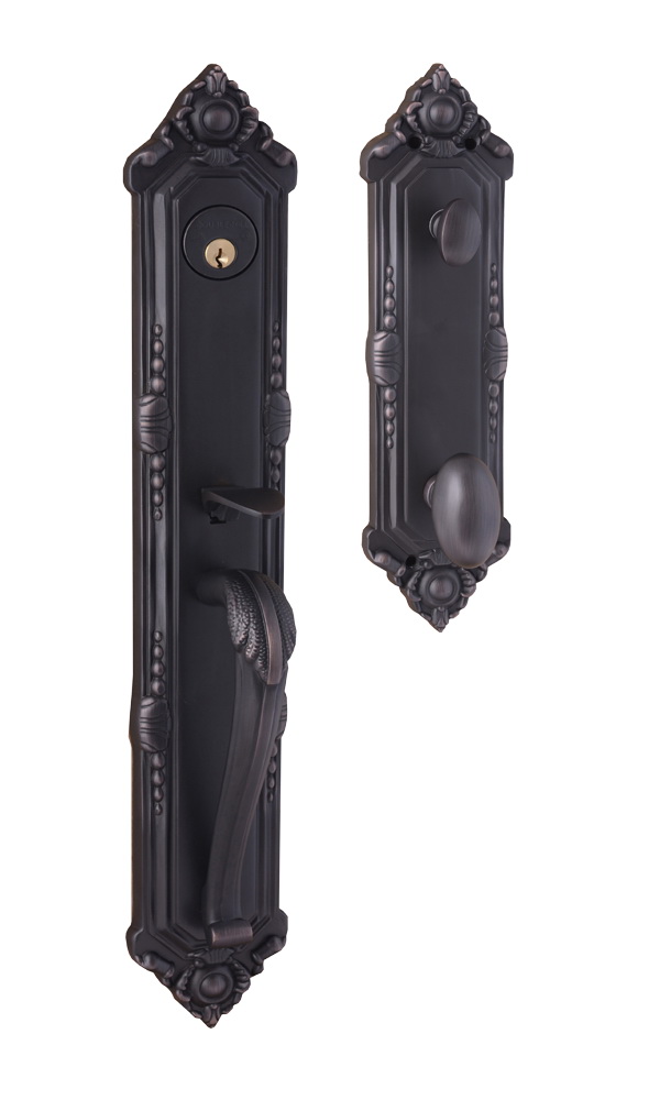 Solid Brass tubular entry door handle door Lock F08 Solid Brass tubular entry door handle door Lock F08