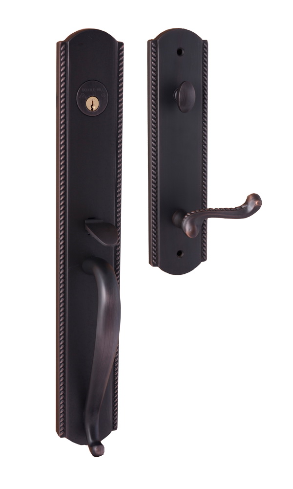Solid Brass tubular entry door handle door Lock F10