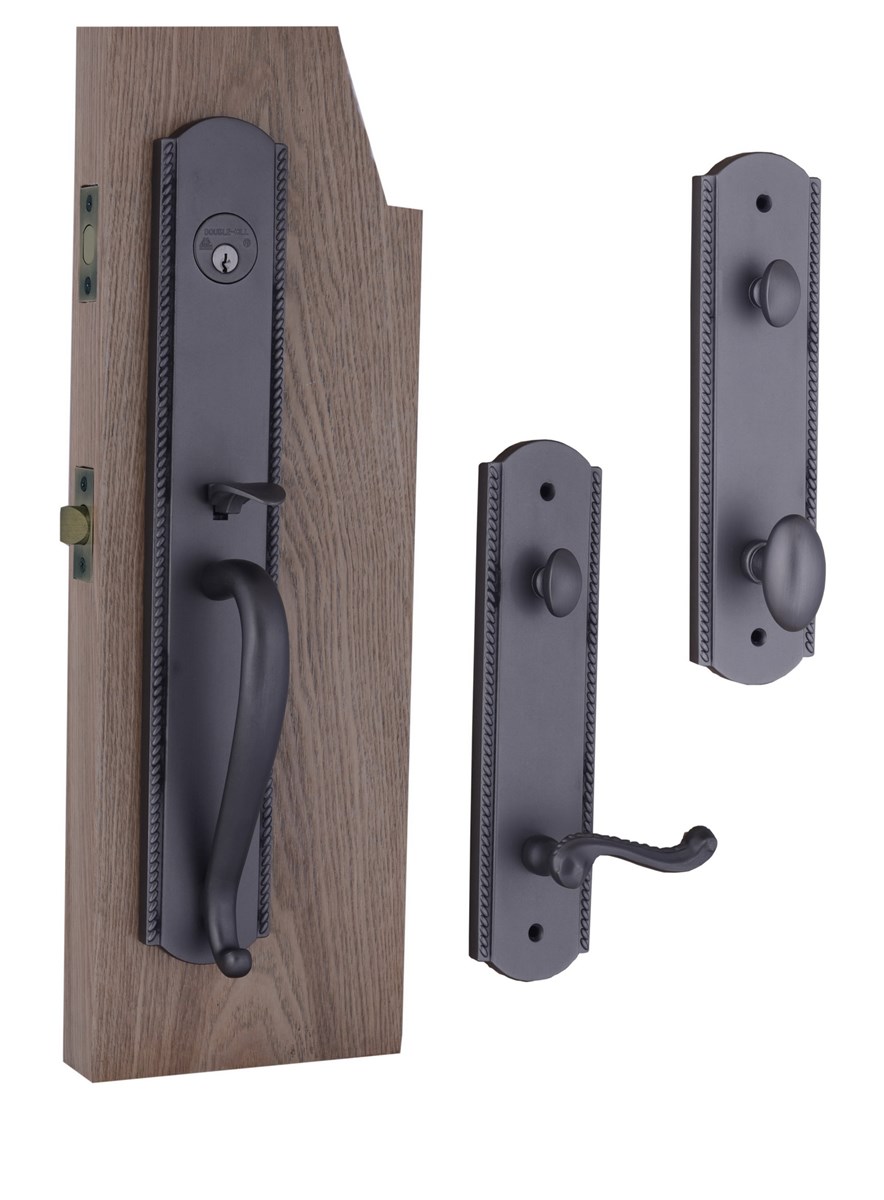Solid Brass tubular entry door handle door Lock F10