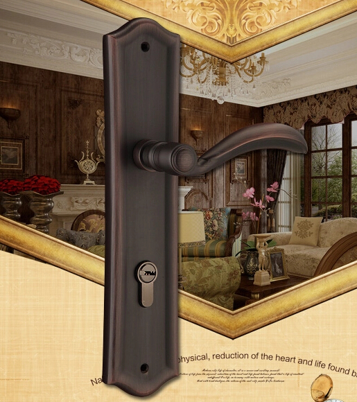 Solid brass Mortise door handle lock E0625