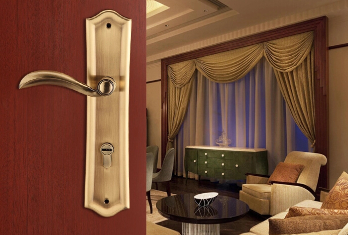 Solid brass Mortise door handle lock E0625