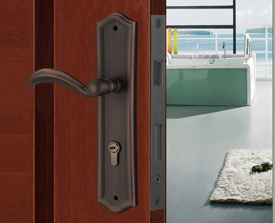 Solid brass Mortise door handle lock E0625