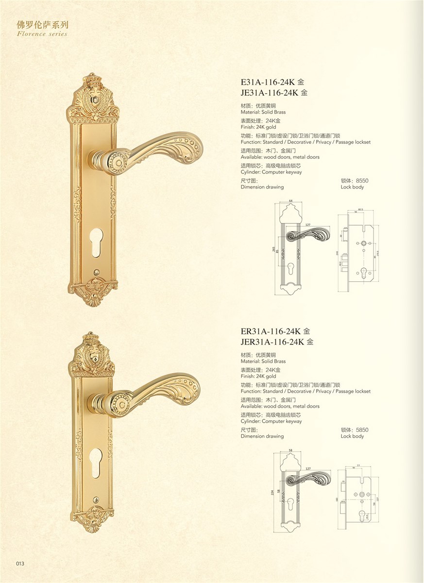 solid brass mortise door lock ER52A59