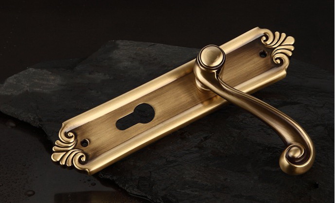 Solid brass Mortise door handle lock E2826
