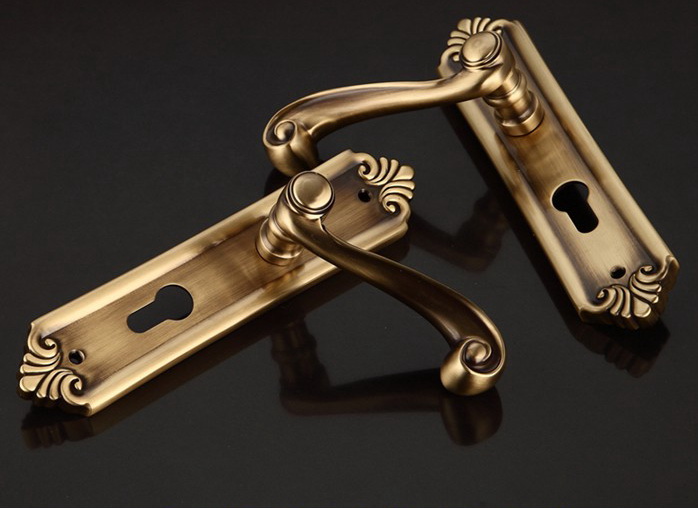 Solid brass Mortise door handle lock E2826