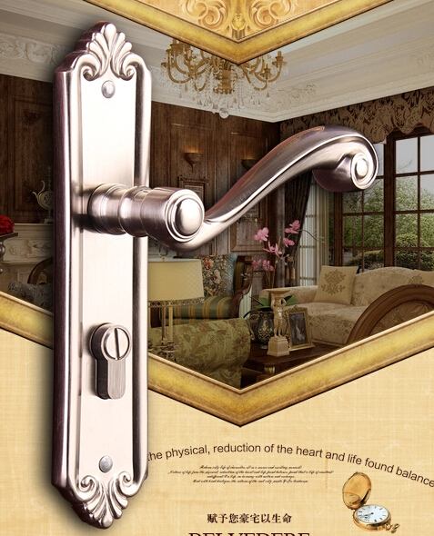 Solid brass Mortise door handle lock E2826