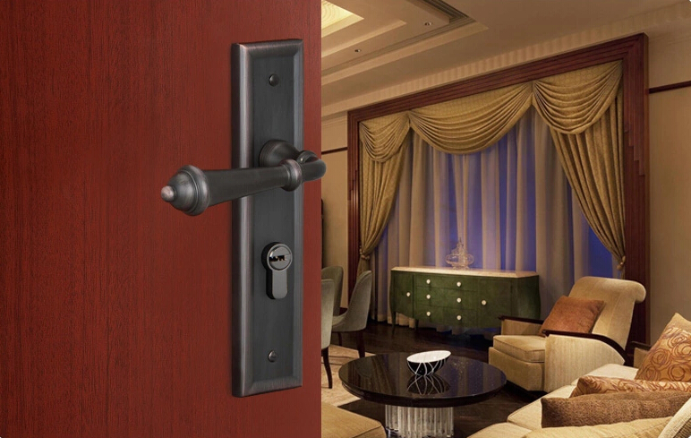 solid brass Mortise door Handle lock E2727