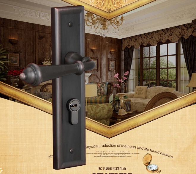solid brass Mortise door Handle lock E2727