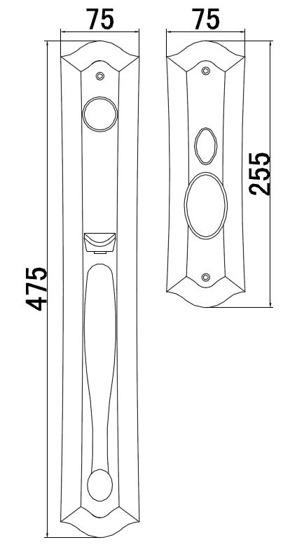 solid brass mortise entry door handle lock 2528