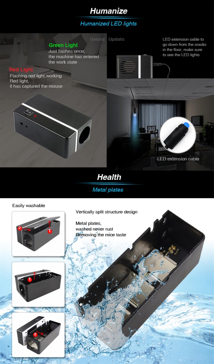 Aosion High Quality Electronic Rat Mice Mouse Trap ANC444