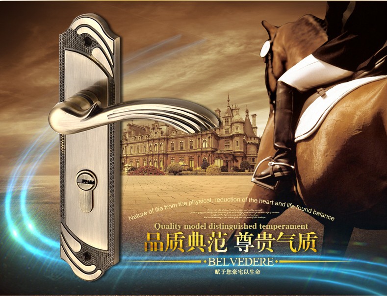 Solid brass mortise door lock ER18A95