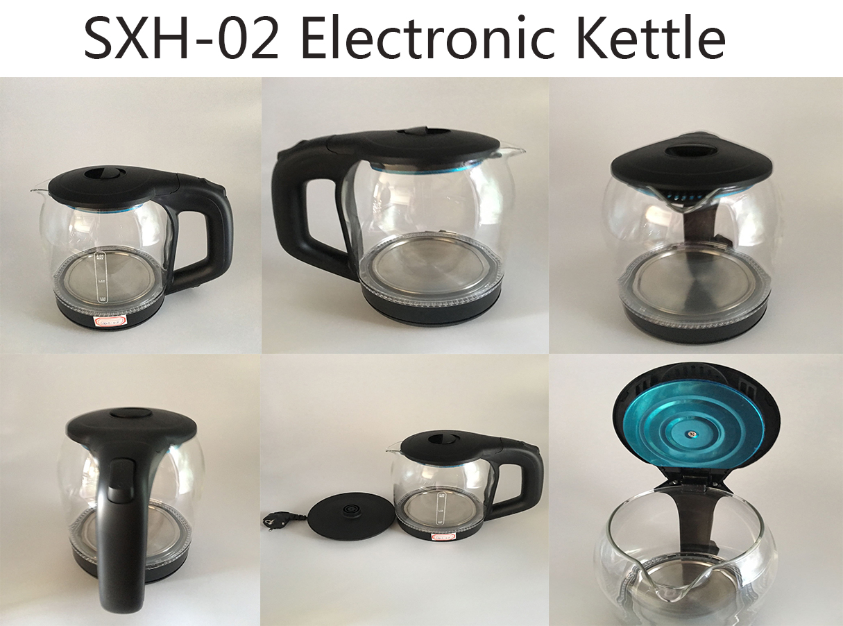 SXH02 360 Degree Rotation Detachable Base Eelctronic Glass Kettle 18L
