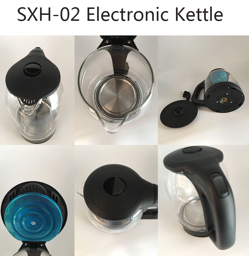 SXH02 360 Degree Rotation Detachable Base Eelctronic Glass Kettle 18L