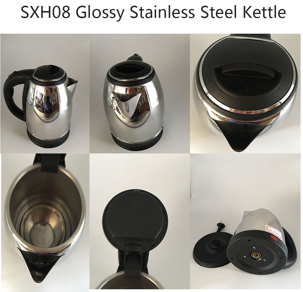 SXH08 High Quality Glossy Stainless steel Electronic Kettle 18L