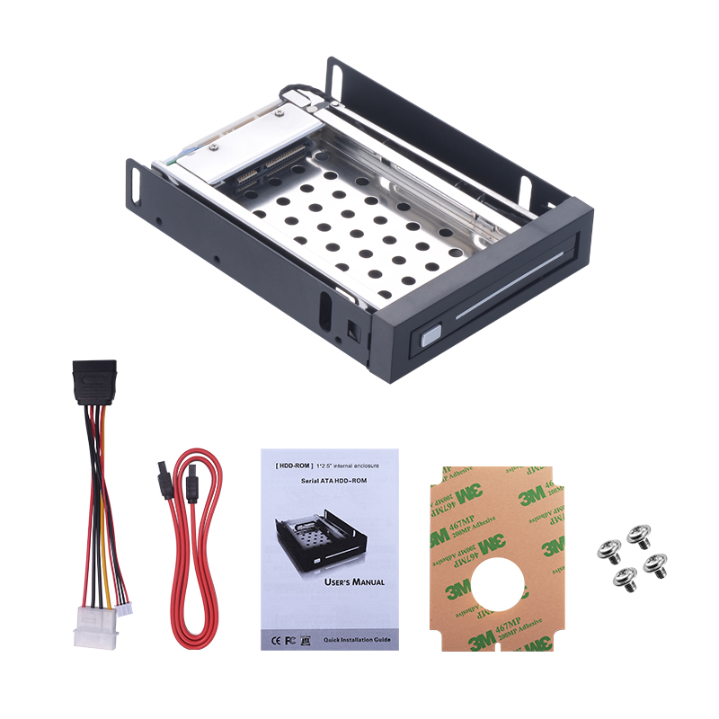 25in SATA HDDSSD drive case Hot swap Trayless Internal Mobile Rack