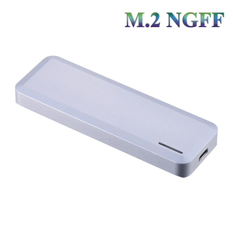 Aluminum M2 NGFF TypeC external enclosure NGFF adapter usb31Gen 2 TypeC B or BM key ssd hdd enclosure