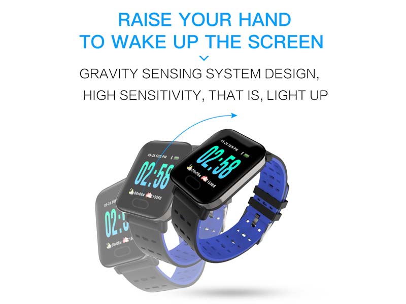 Big Display Fashion Sport Smart Bracelet Watch Sedentariness Reminding Wristband Tracker