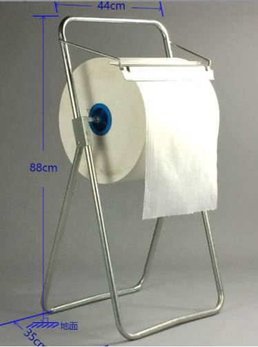 Industrial Steel Stand Alone Toilet Paper Dispenser Equipped with Serrated Cutting Edge