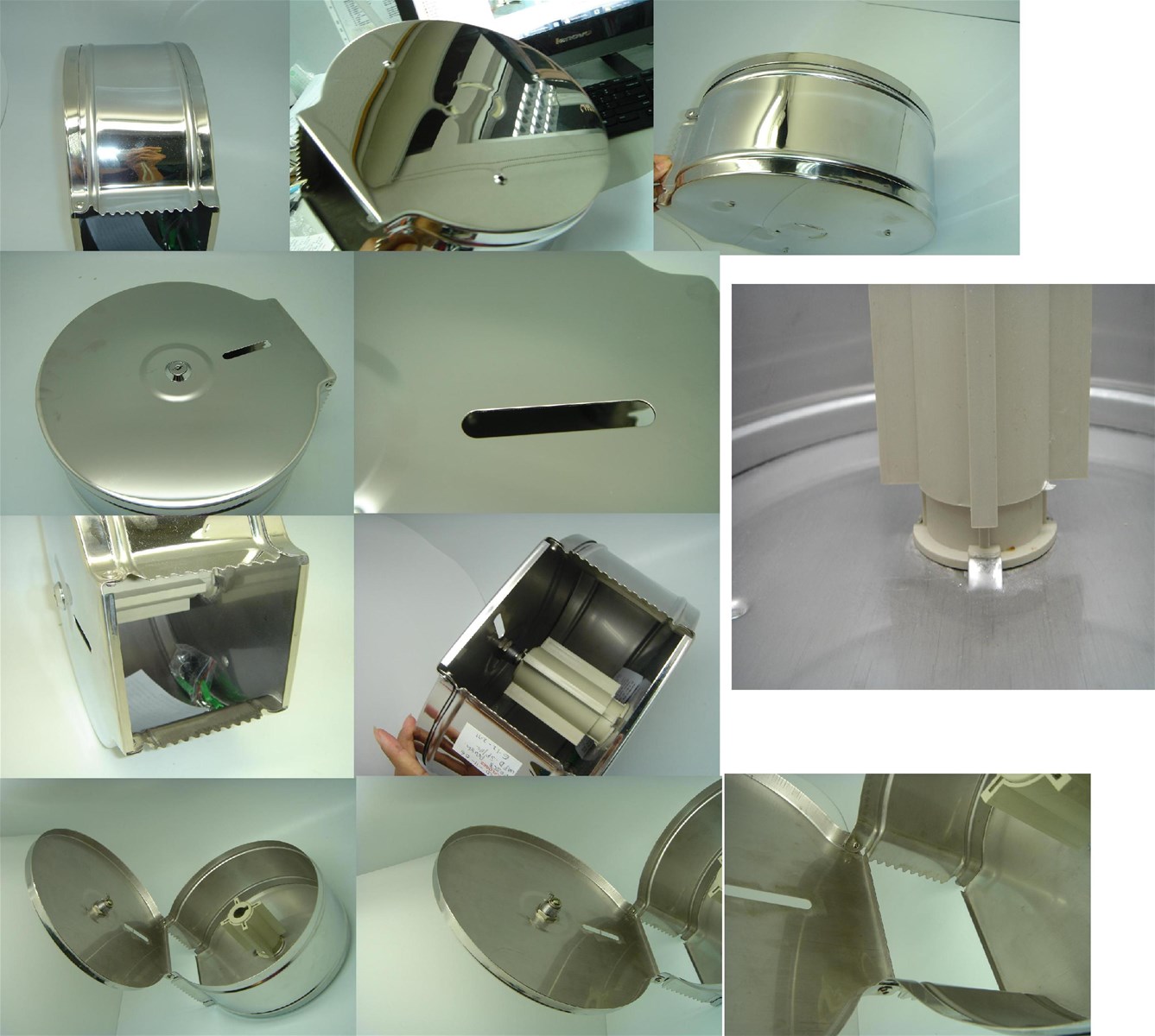 Silver 304 Stainless Steel Jumbo Toilet Roll Holder Wall Mounted Type for Public Places