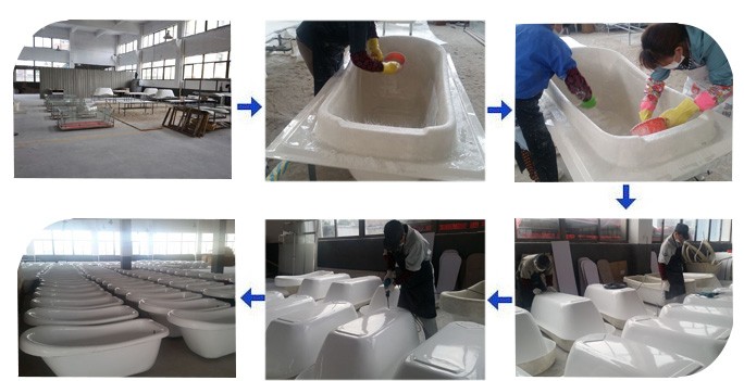 Stand Alone Simple Acrylic bathtub