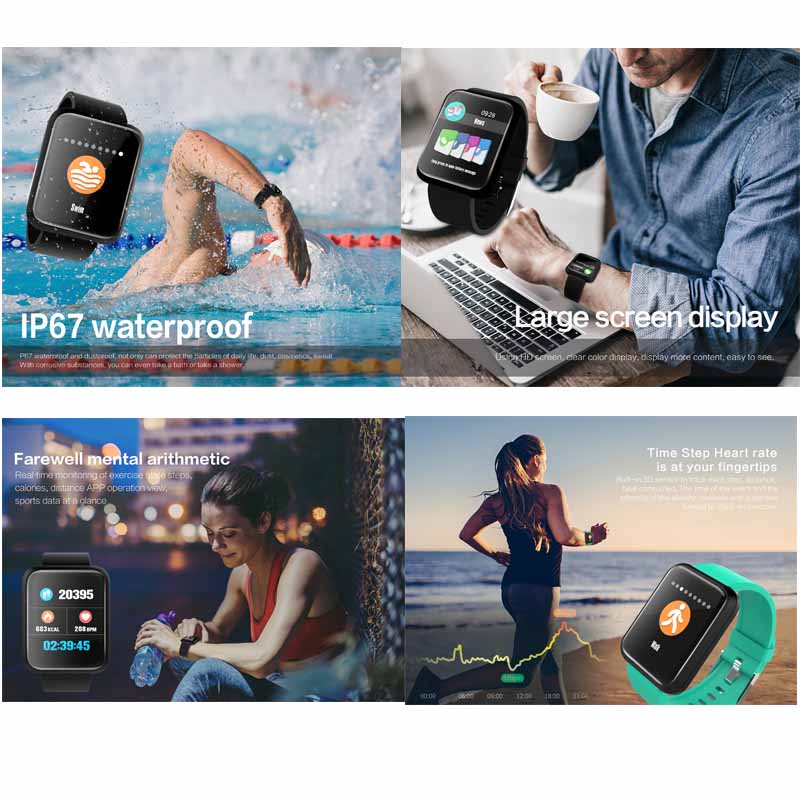 Fitness Tracker Sport Bracelet Watch Waterproof Bracelet Watch 13 IPS HD Color Screen
