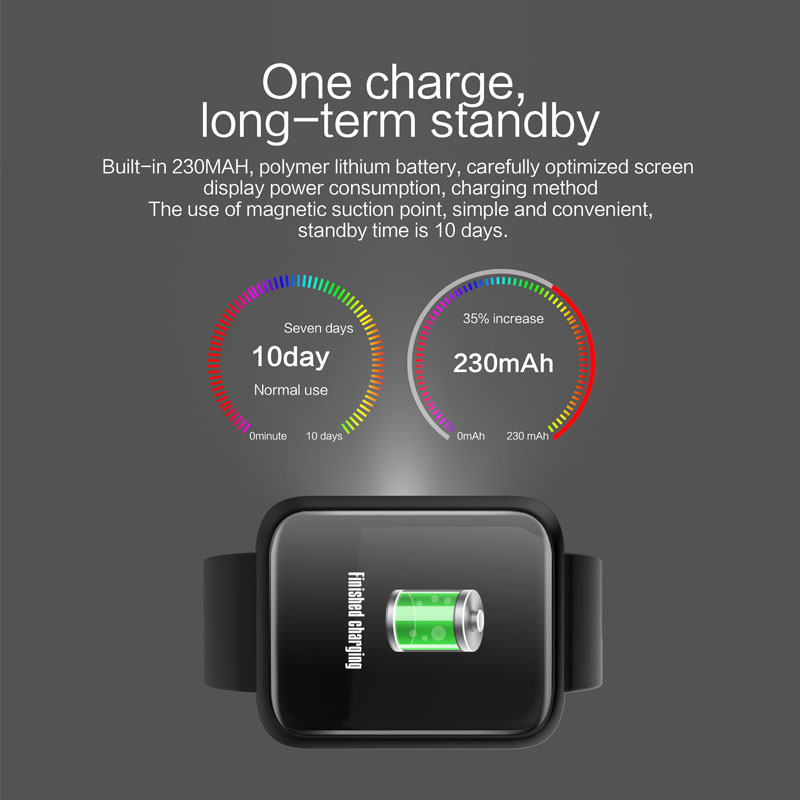 Fitness Tracker Sport Bracelet Watch Waterproof Bracelet Watch 13 IPS HD Color Screen