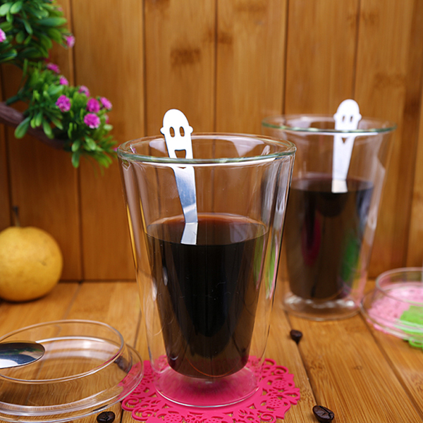High quality crystal double wall glass cup glass coffee mugBorosolicate 300ml handblown tea glass