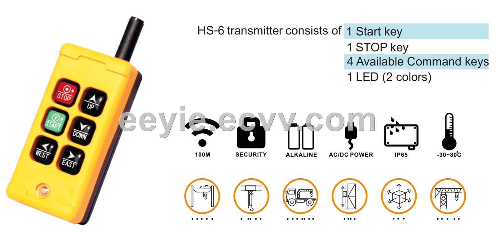 crane wireless remote control switch crane transmitter