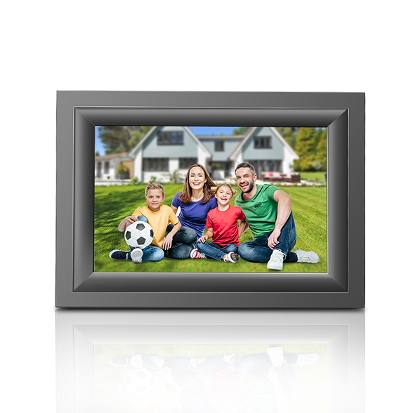 HDgenius 10 inch digital picture frame WiFi HD IPS Panel touchscreen iOS Android APP