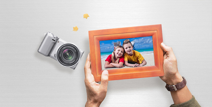HDgenius 7 inch WiFi picture frame HD IPS Panel touchscreen iOS Android APP Real Wood Digital Frame