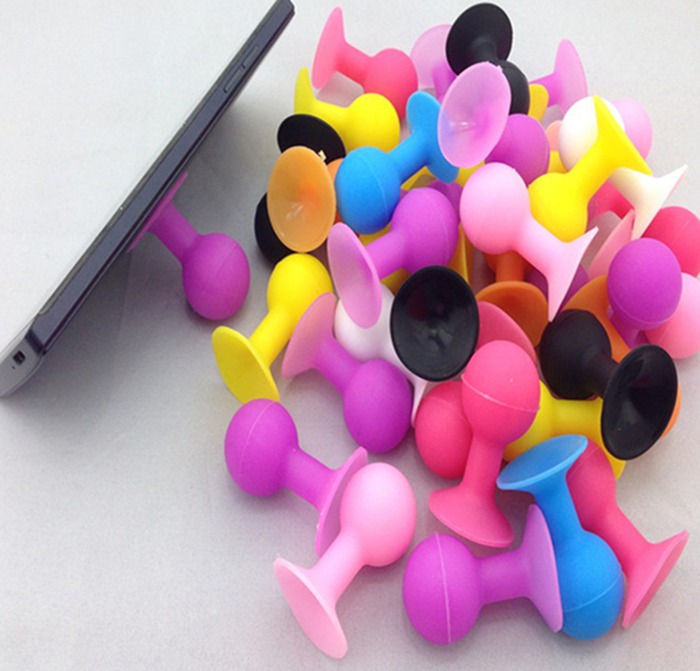 Octopus spherical mobile phone support lazy smart phone holder small suction cup silicone sucker