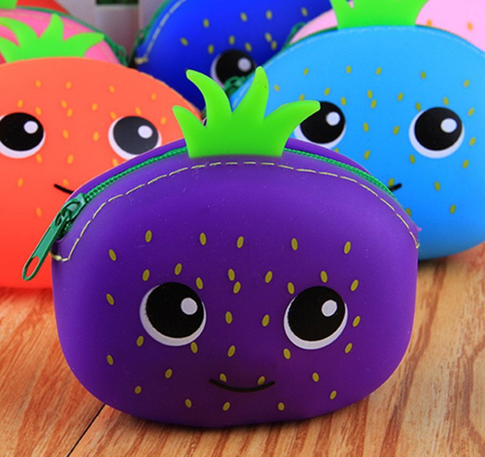 New style Colorful waterproof silicone coin purse printed small wallets bags