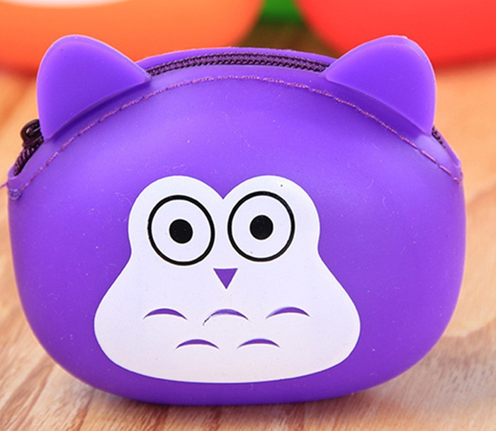 New style Colorful waterproof silicone coin purse printed small wallets bags