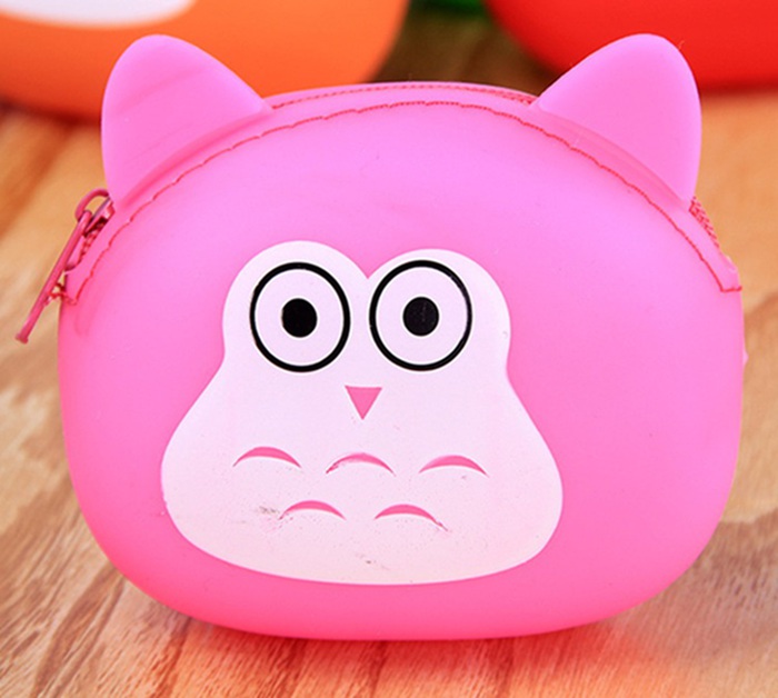 New style Colorful waterproof silicone coin purse printed small wallets bags