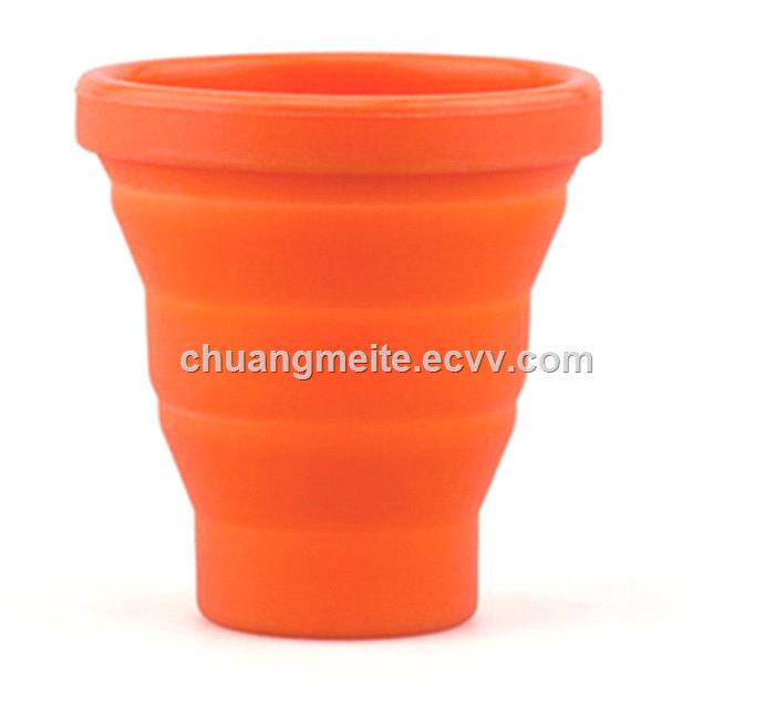 Ecofriendly universal traveling convenient fold flexible portable silicone cup
