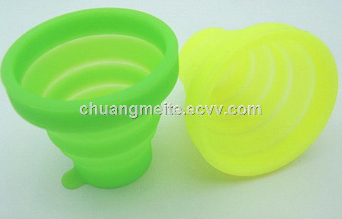 Ecofriendly universal traveling convenient fold flexible portable silicone cup